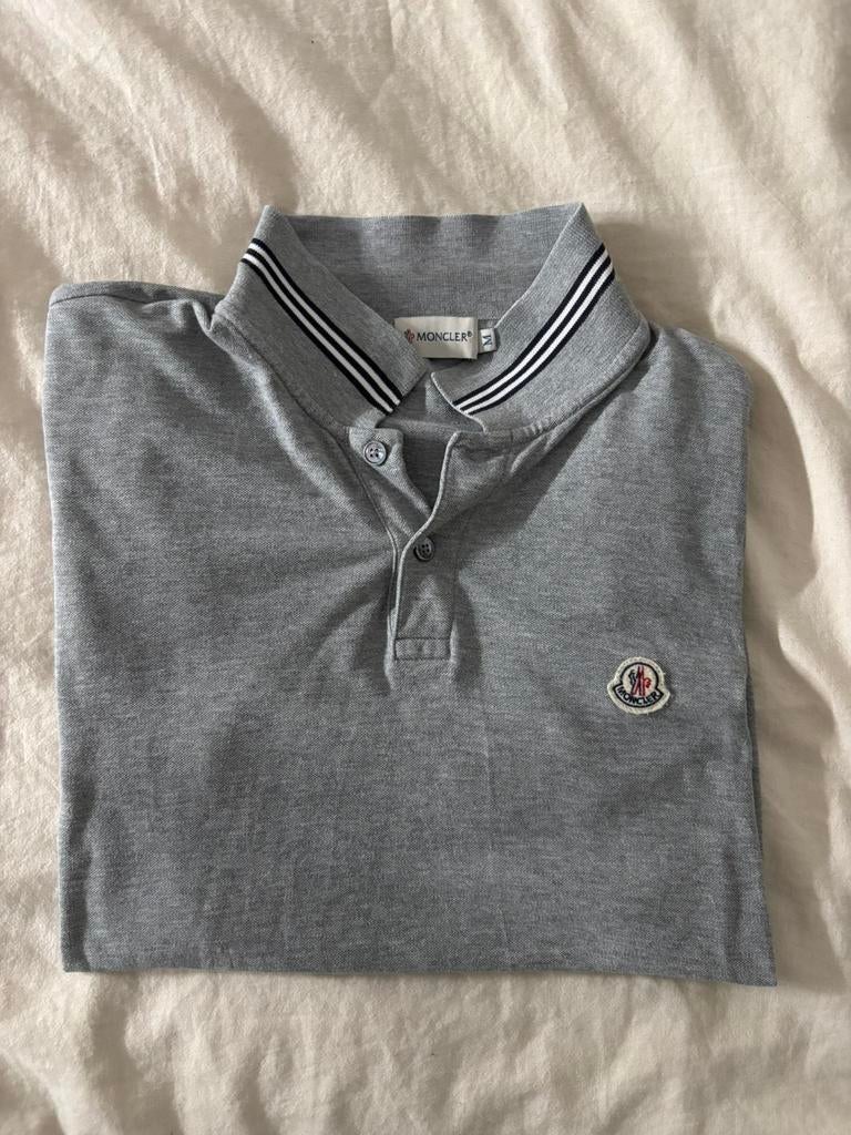Moncler Polo, Ophalen of Verzenden, Zo goed als nieuw, Maat 48/50 (M), Grijs