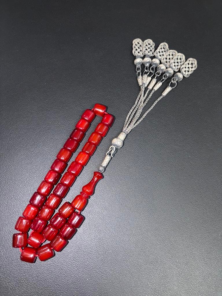 Premium Tesbih met Trabzon Kazaziye Zilver, Antiek en Kunst, Antiek | Religie, Ophalen of Verzenden