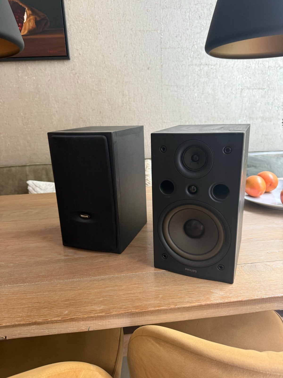 Philips FB 66/20 Boekenplank Luidsprekers - 6 Ohm Impedantie, Audio, Tv en Foto, Luidsprekers, Ophalen, Philips, Gebruikt, Minder dan 60 watt
