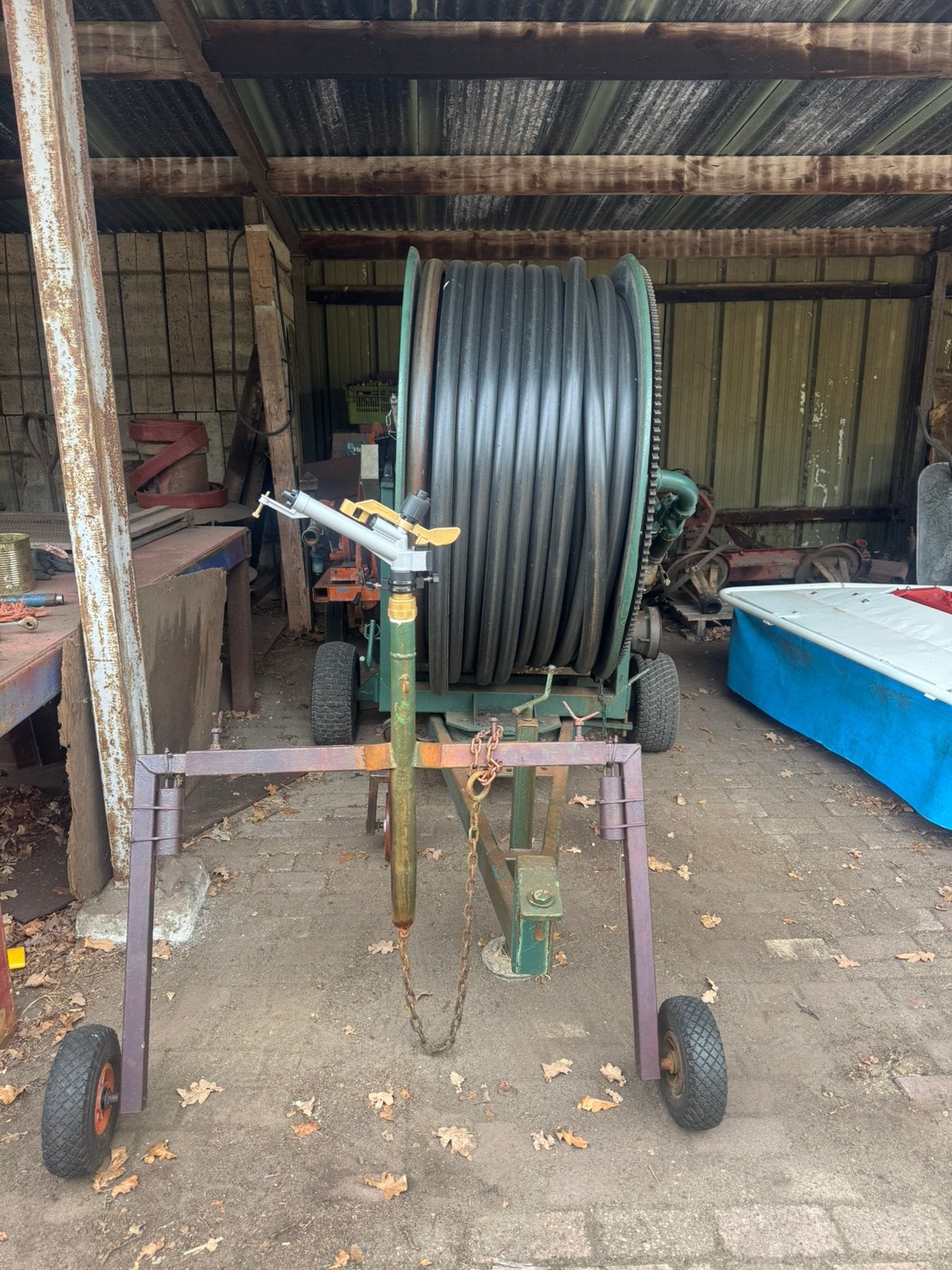 Haspel kunstmestrooier hooitanden kiepwagen, Ophalen, Beregening en Drainage