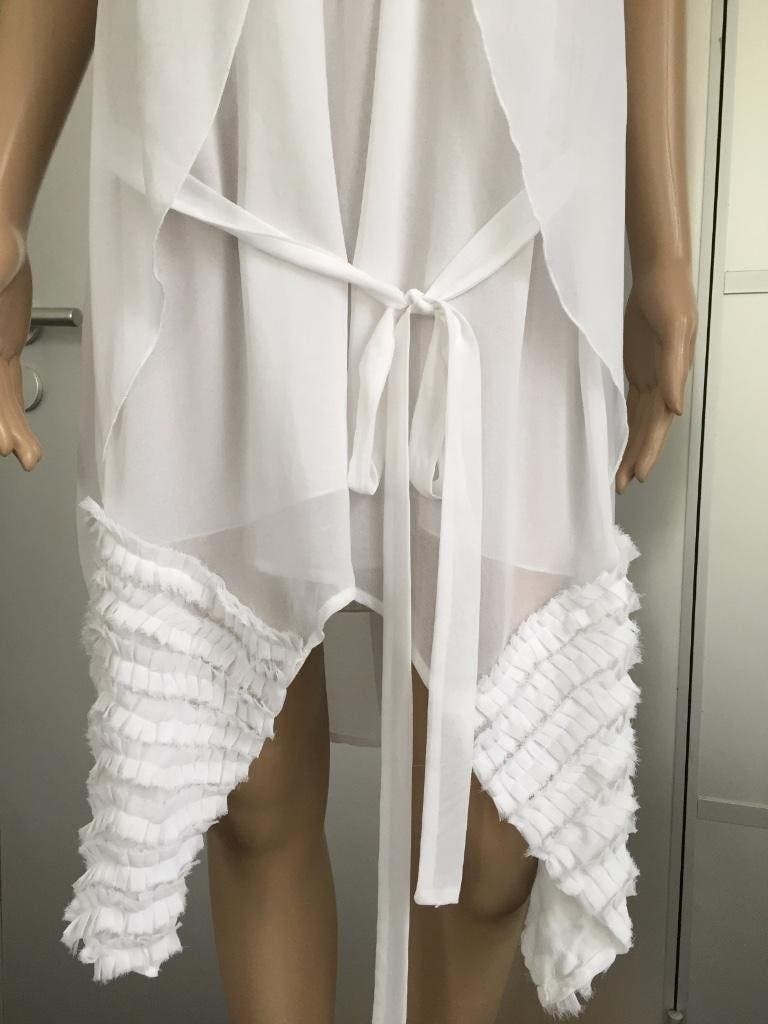 C411Phard maat XS=34 wit jurkje jurk tuniek blouse feest, Wit, Phard, Ophalen of Verzenden, Zo goed als nieuw