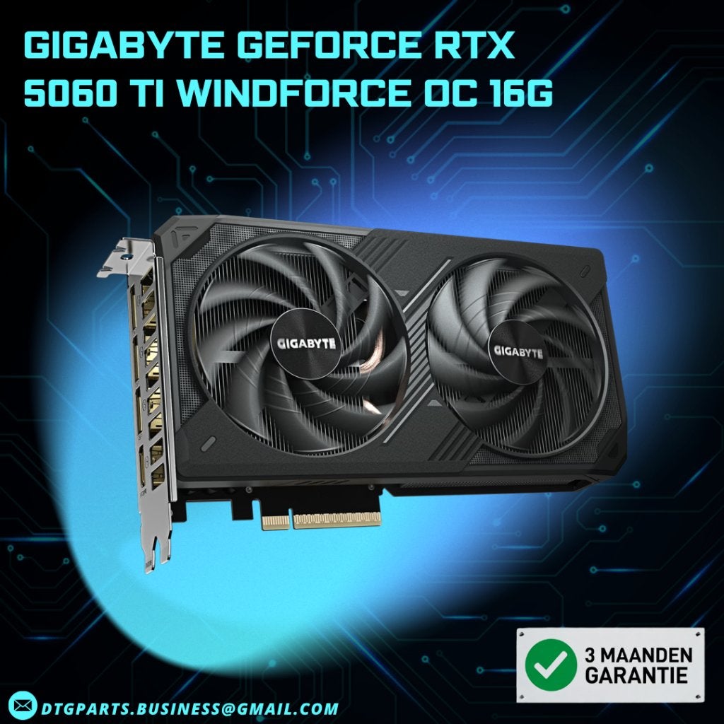Gigabyte GeForce RTX 5060 Ti WINDFORCE OC 16G, 7604 HM, Overige soorten, DTGParts.Business@gmail.com, Ophalen of Verzenden
