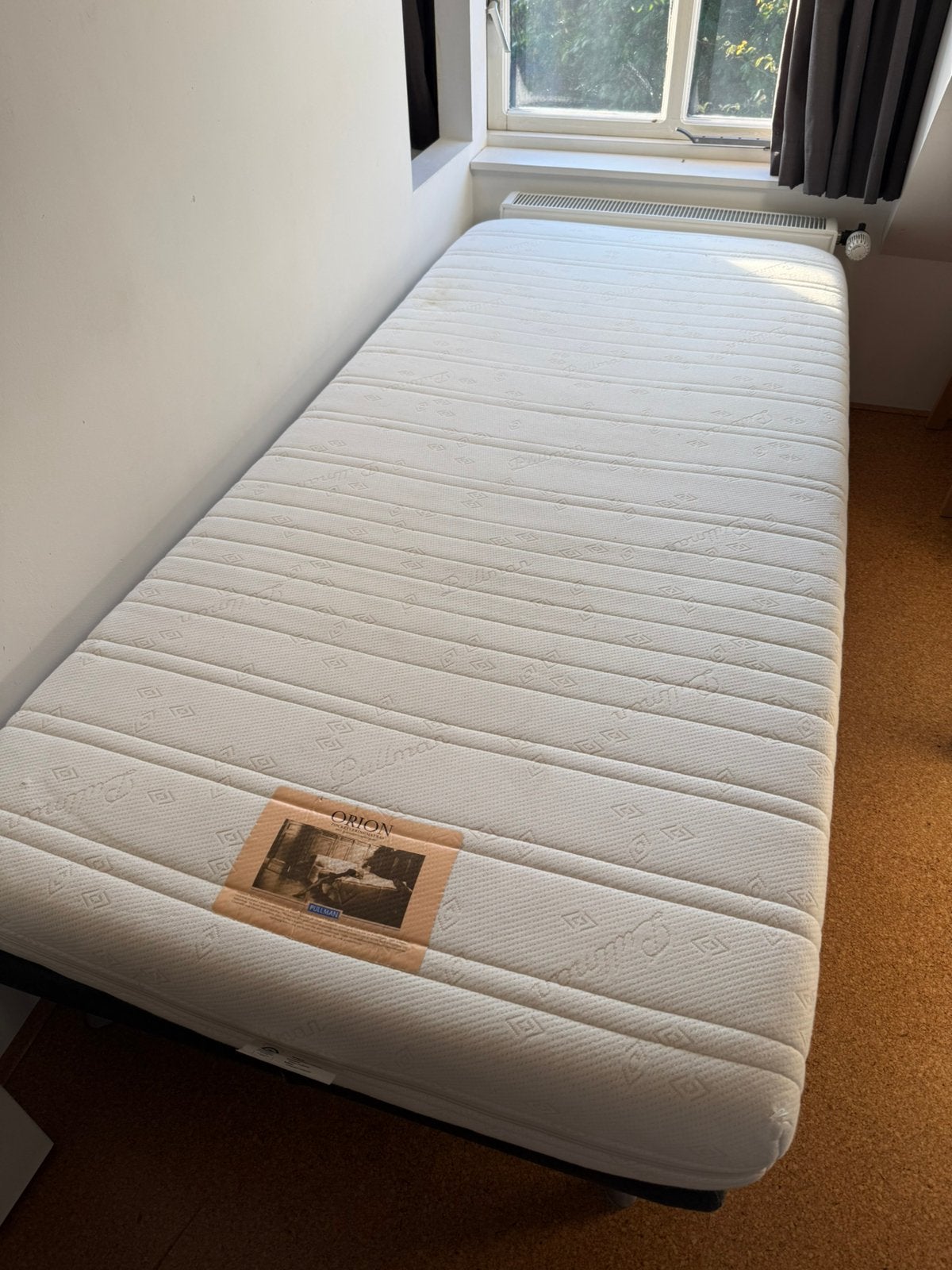 Pullman Boxspring 90x200 incl pocketveringmatras, Ophalen, Gebruikt, Eenpersoons, 90 cm