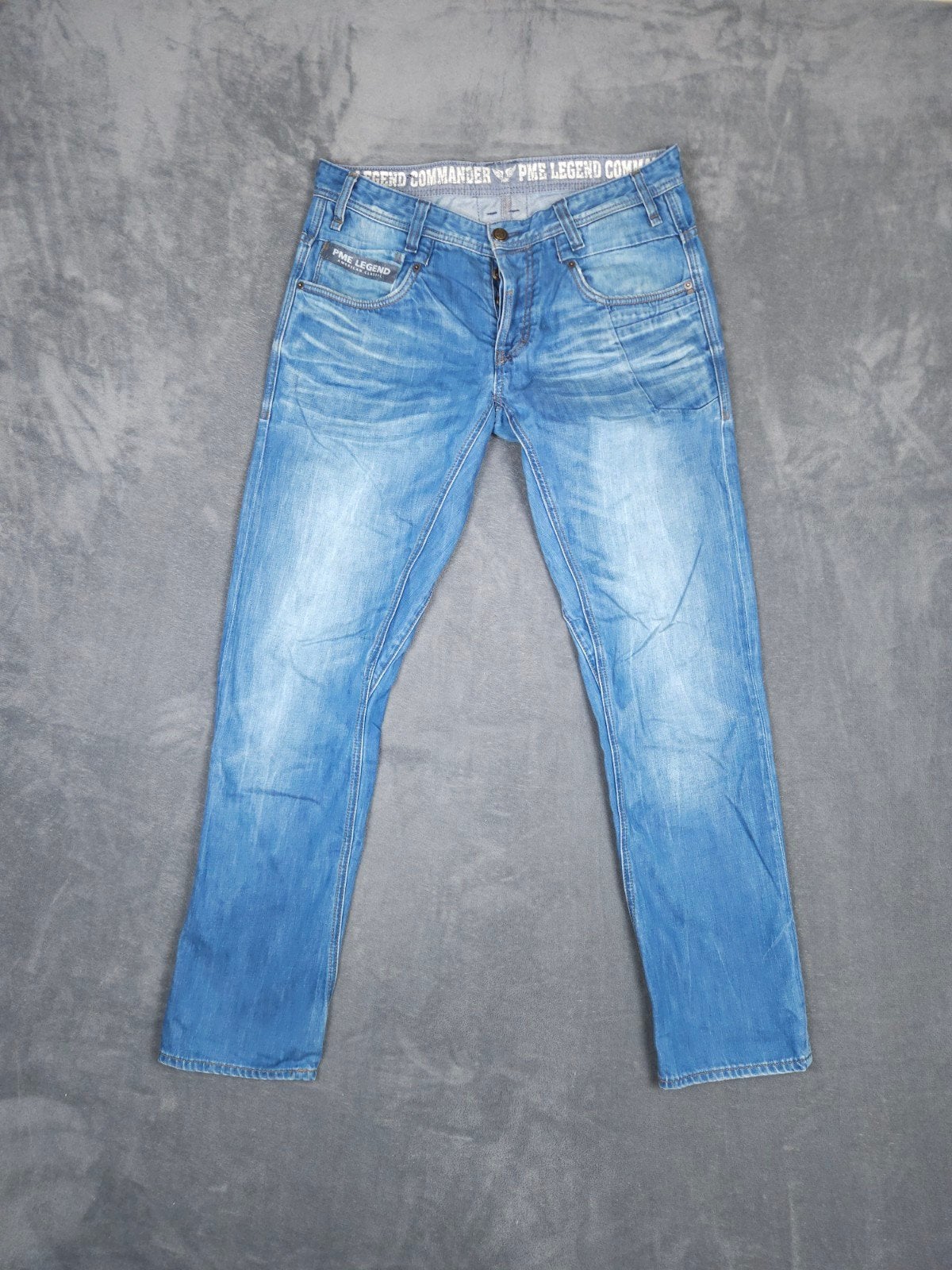 Pme Legend Broek Commander W34 L34 Slim Fit Blauw Pall Mall., ., Zo goed als nieuw, ., W33 - W34 (confectie 48/50)