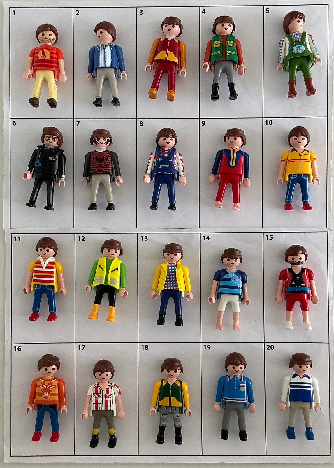 Playmobil mannen bruin haar (A), Ophalen of Verzenden, Gebruikt, Losse onderdelen, Figuren