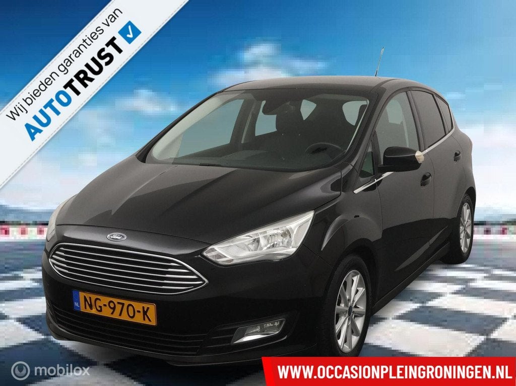 Ford C-Max 1.0 Titanium, Voorwielaandrijving, Gebruikt, Automatische klimaatregeling, Zwart