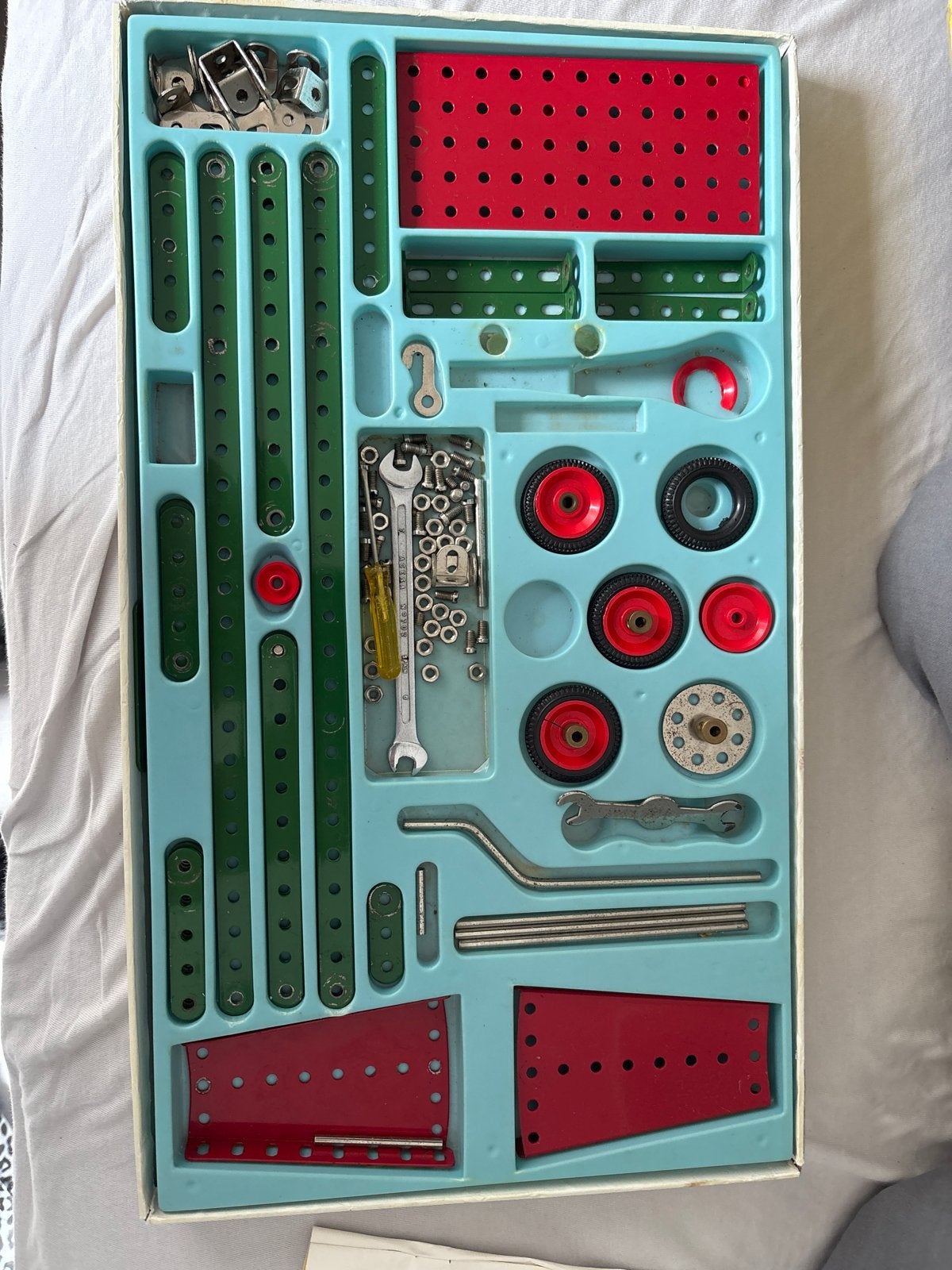 Vintage Temsi Meccano Bouwdoos - Metaalconstructie, Ophalen of Verzenden, Gebruikt, Bouwen