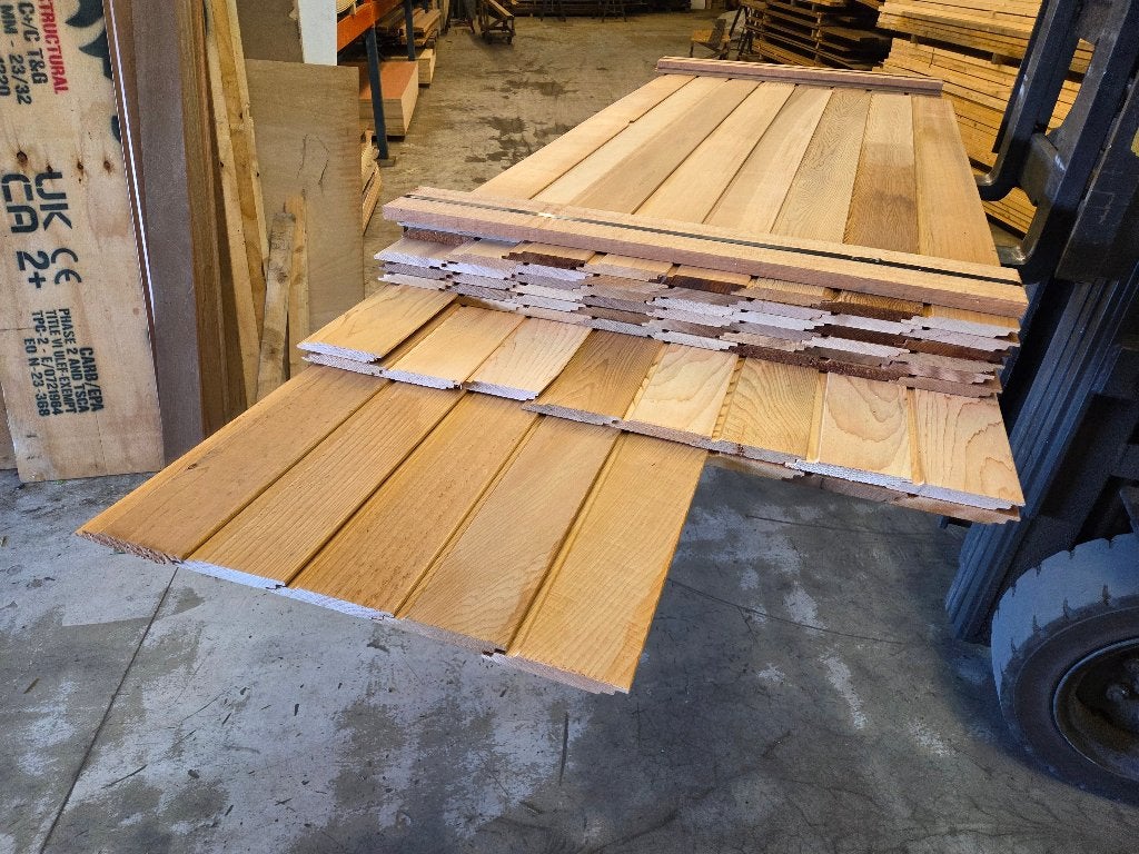 17 m2 Dubbel halfhouts rabat - Red Cedar - nr: HP40, Ophalen, Nieuw, 180 tot 250 cm, Planken