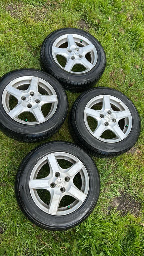Velgen (Enzo) met goede winterbanden - 185/65 R15, Ophalen