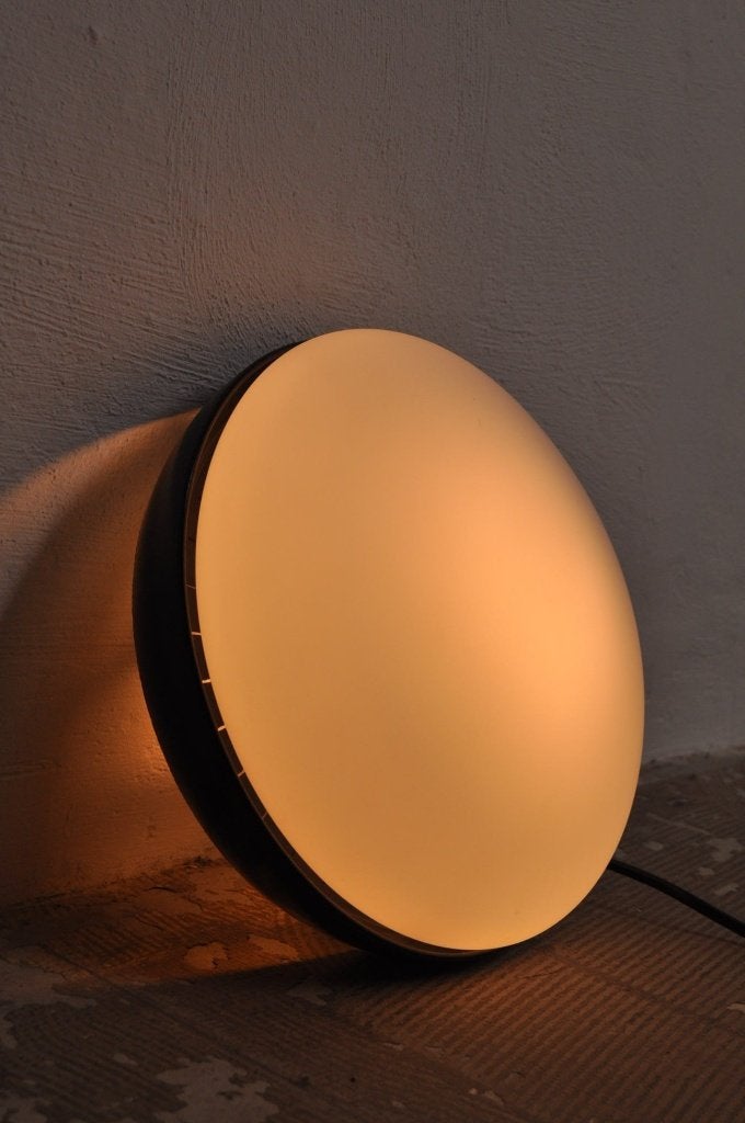 Vintage bakelieten plafondlampen Bo-Niko lamp jaren 60, Huis en Inrichting, Ophalen of Verzenden, Gebruikt, Glas