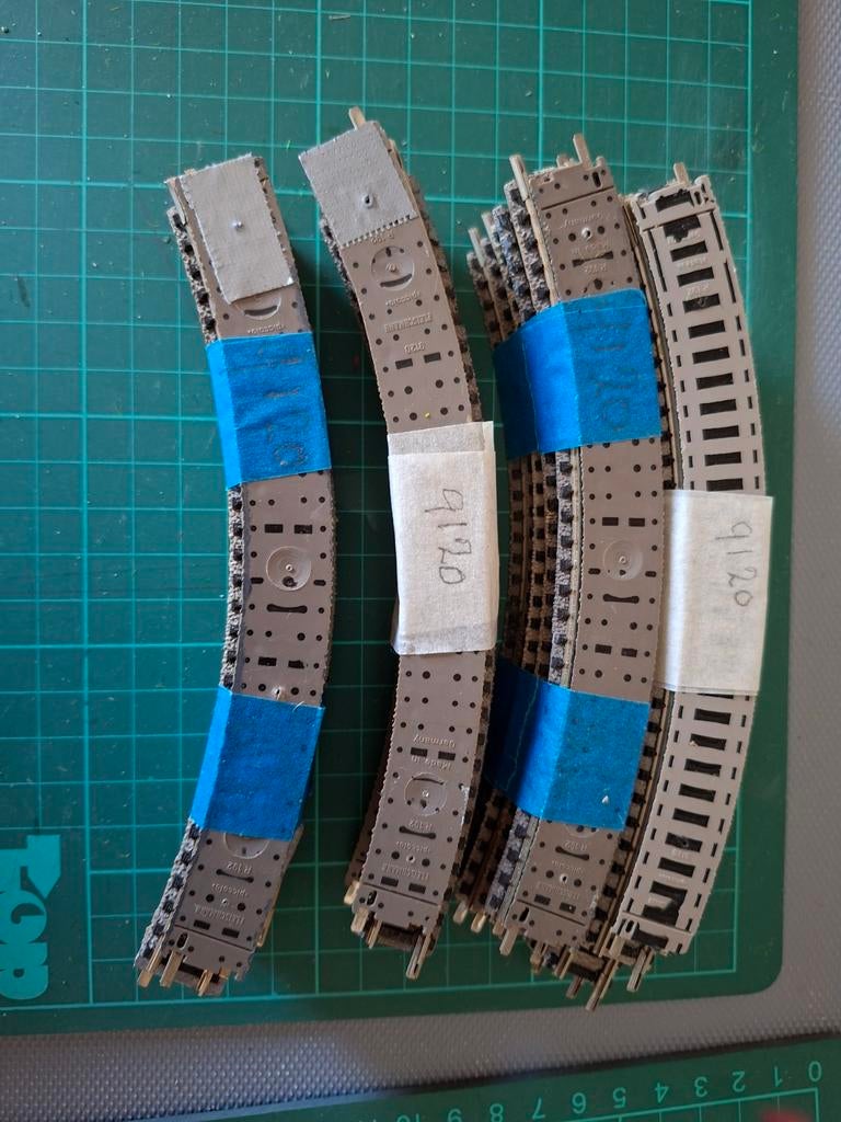 40 stuks bochten, donkere bedding Spoor N - Hobbybeëindiging, Overige merken, Gebruikt, Gelijkstroom, Rails