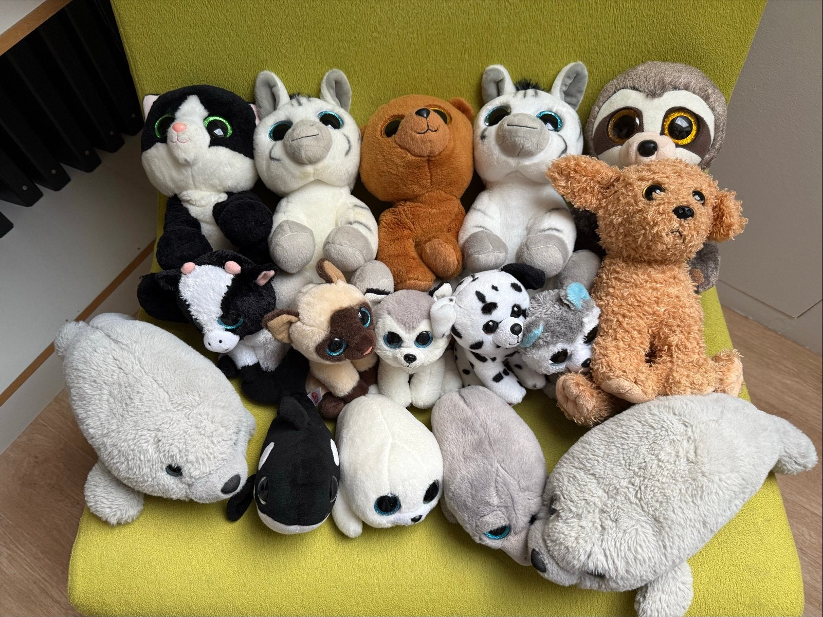 Grote collectie Ty Beanie Boo's en andere knuffels, Gebruikt, Overige karakters, Zwart, Ophalen of Verzenden