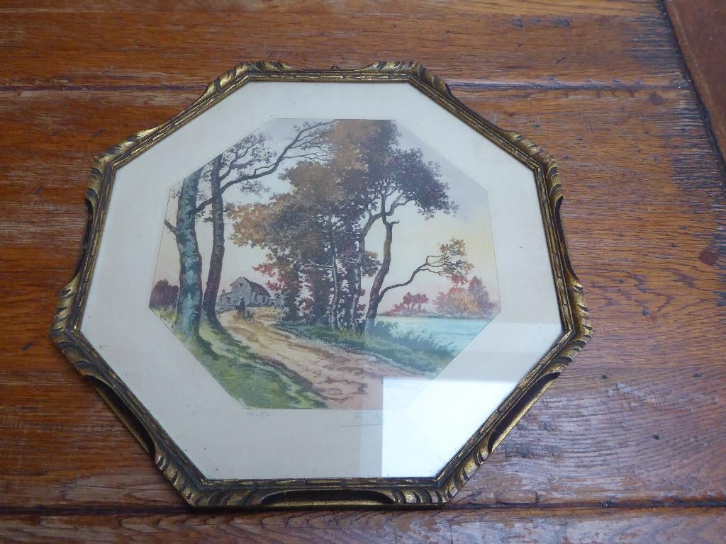 Lithografie in mooie lijst, Francis Roth, Ophalen of Verzenden