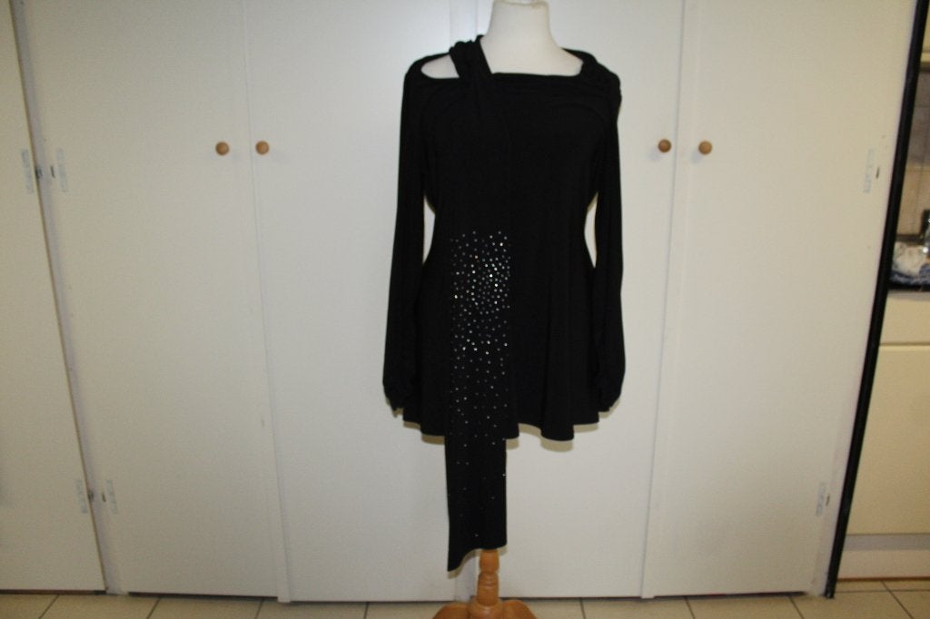 Joseph Ribkoff prachtig chique zwart/glitter tuniek mt 46
