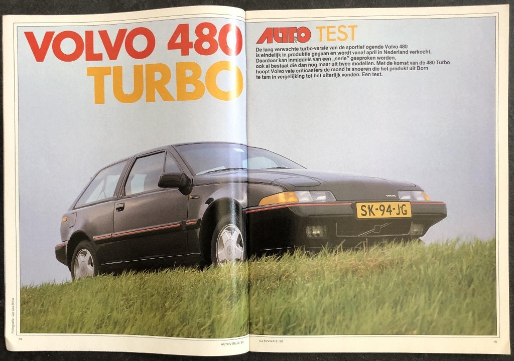 Volvo 480 Turbo test in Autovisie 1988, Gelezen, Volvo, Ophalen of Verzenden, Autovisie