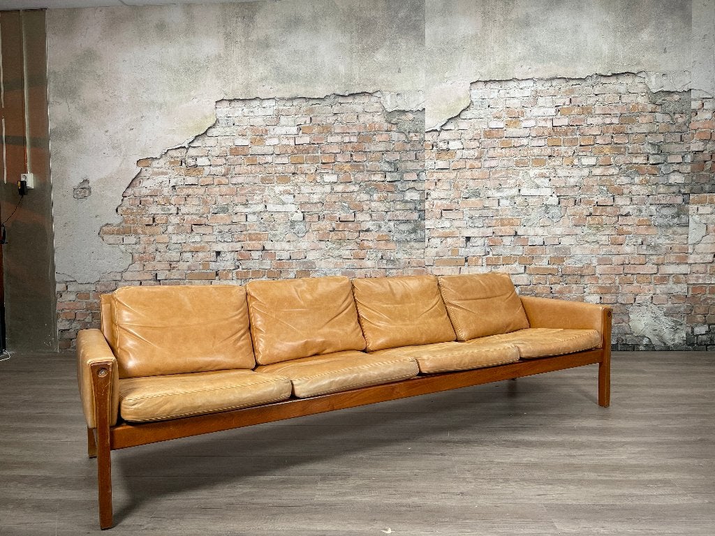 AP Stolen AP62/4 – Lichtbruin leer | Hans J. Wegner, Ophalen, Minder dan 75 cm, Design, Zo goed als nieuw