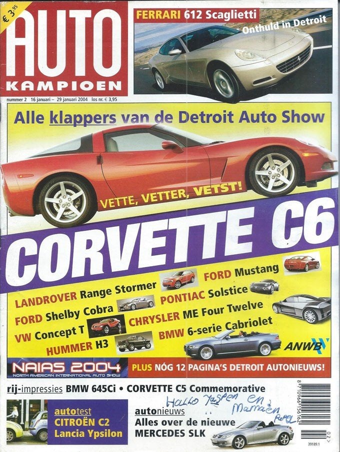 Autokampioen 2 2004 : Chevrolet Corvette - BMW 645Ci - Ford, Ophalen of Verzenden, Gelezen, Algemeen