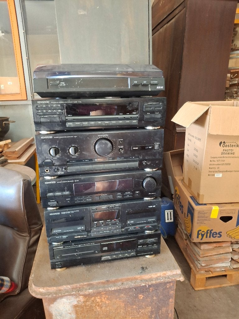 Kenwood stereotoren 6 items Inc. Platenspeler, zie foto's, Audio, Tv en Foto, Ophalen, Gebruikt, Dvd-speler, Overige merken