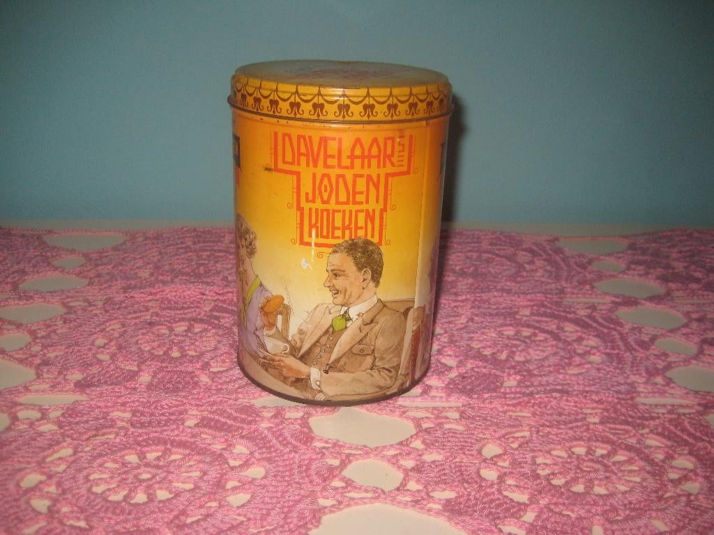 koekjes blik trommel Davelaar, Verzamelen, Blikken, Ophalen of Verzenden, Gebruikt, Overige