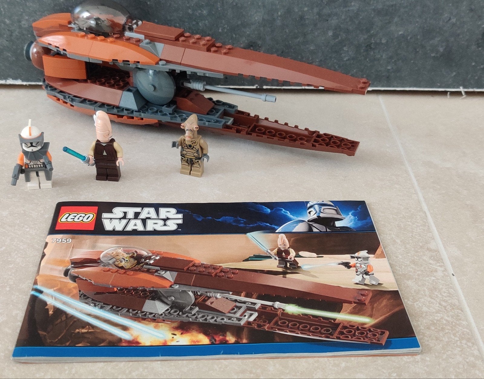7959 - Geonosian Starfighter, Compleet, Star Wars, Lego, Ophalen of Verzenden