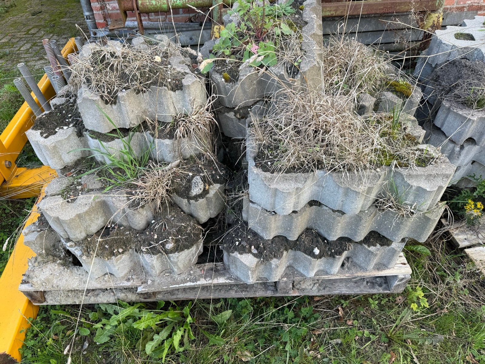 70 Grasklinkers betongrasklinkers 60x40x12 cm, Tuin en Terras, Ophalen, Gebruikt, Klinkers, 10 m² of meer