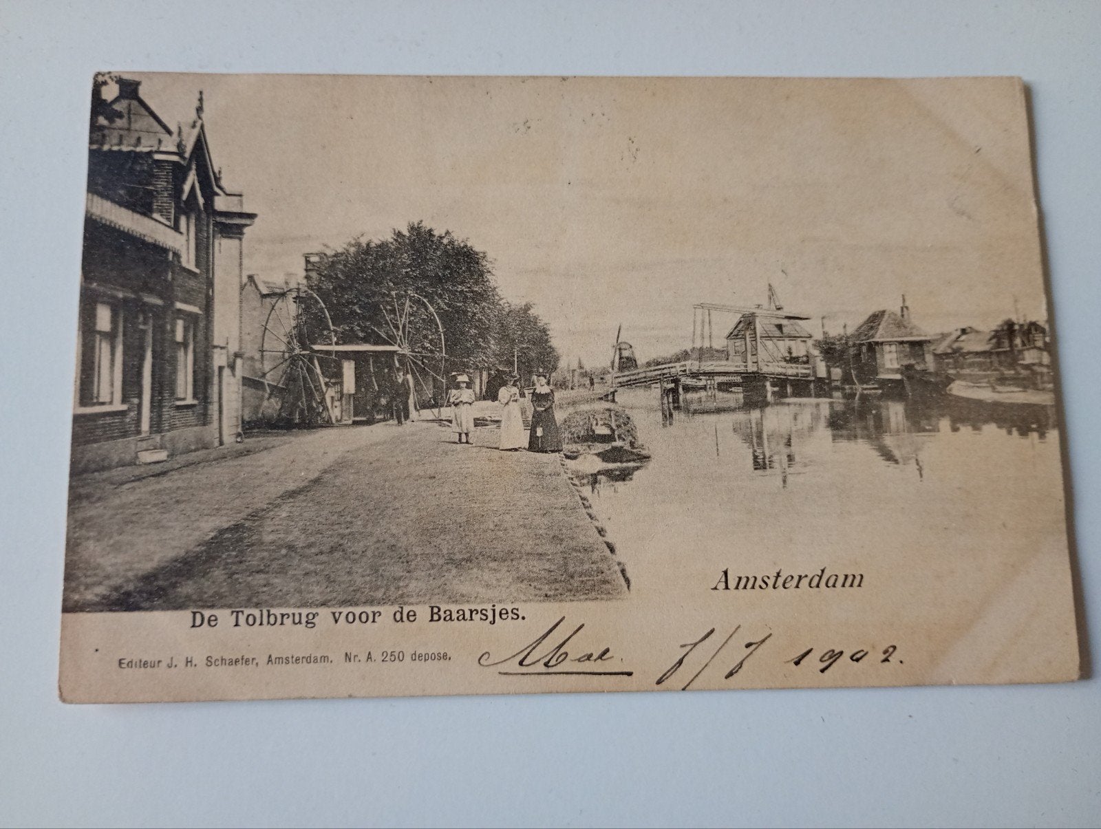 Amsterdam De Baarsjes Tolbrug 1902, Ophalen of Verzenden, Voor 1920, Gelopen, Noord-Holland