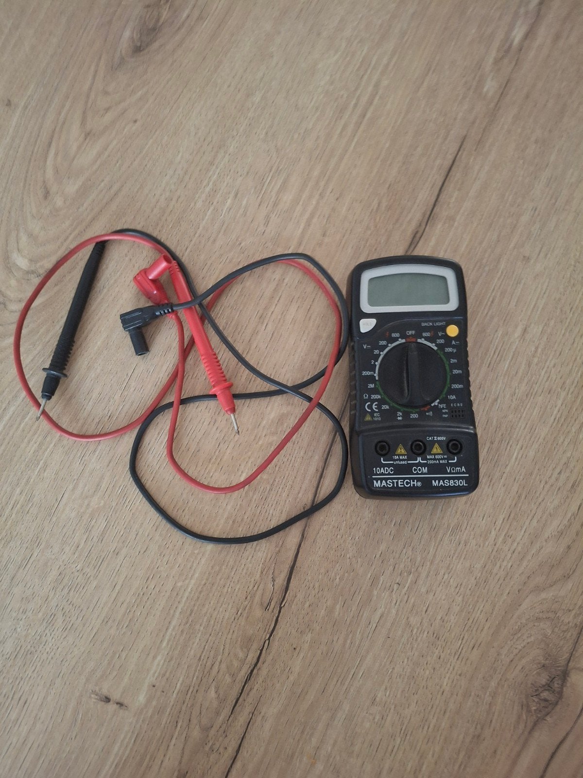 Mastech MAS830L Multimeter met meetpennen, Doe-het-zelf en Verbouw, Ophalen of Verzenden, Gebruikt, Multimeter