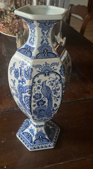 Zeldzame Boch Delfts Blauwe Vaas - Made for Holland, Antiek en Kunst, Antiek | Vazen, Ophalen of Verzenden