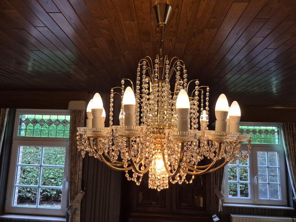 Prachtige kristallen luchter, Ophalen, Zo goed als nieuw, Overige materialen, Elegant