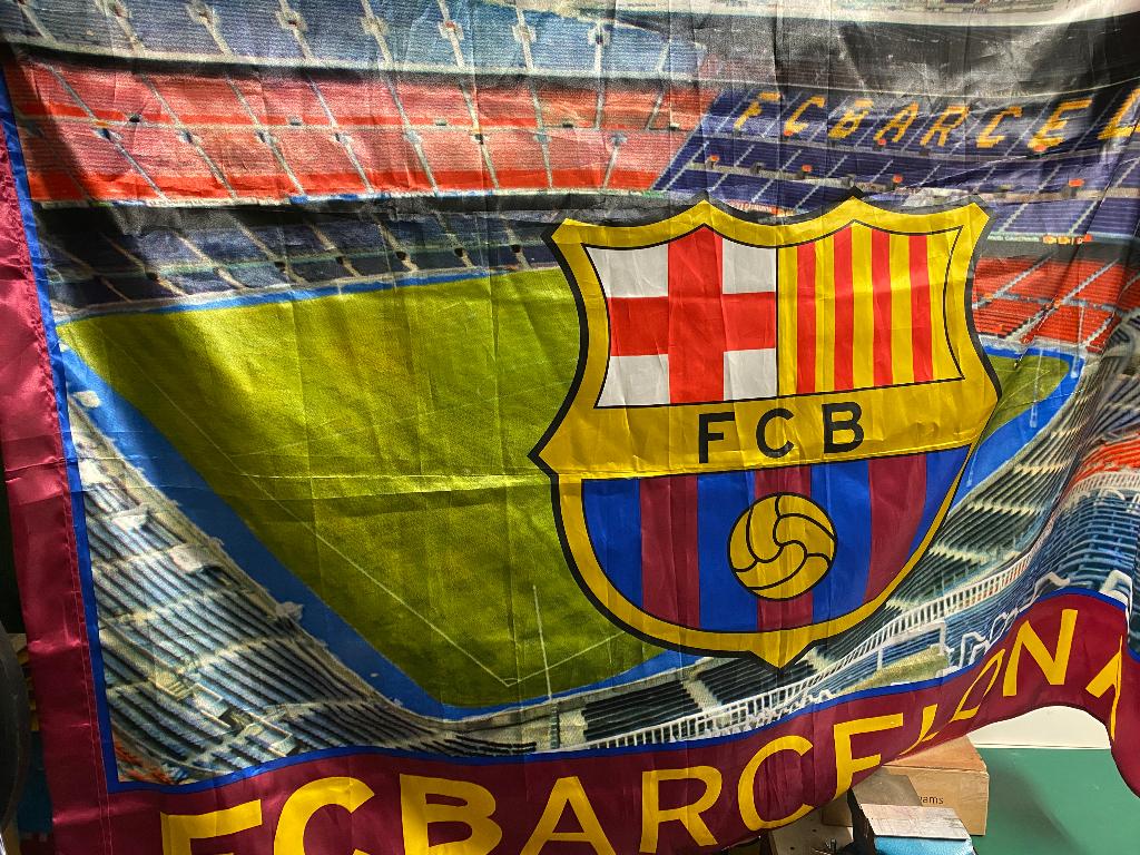 FC Barselona vlag, Ophalen of Verzenden, Zo goed als nieuw, Buitenlandse clubs, Overige typen