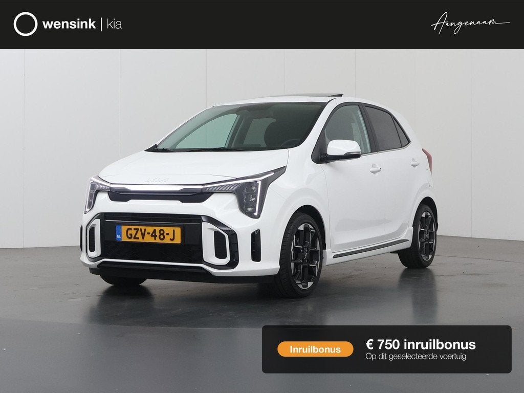 Kia Picanto 1.0 DPI GT-Line | Nieuw Model | Schuifdak | Stoe, Voorwielaandrijving, Euro 6, 4 stoelen, Wit