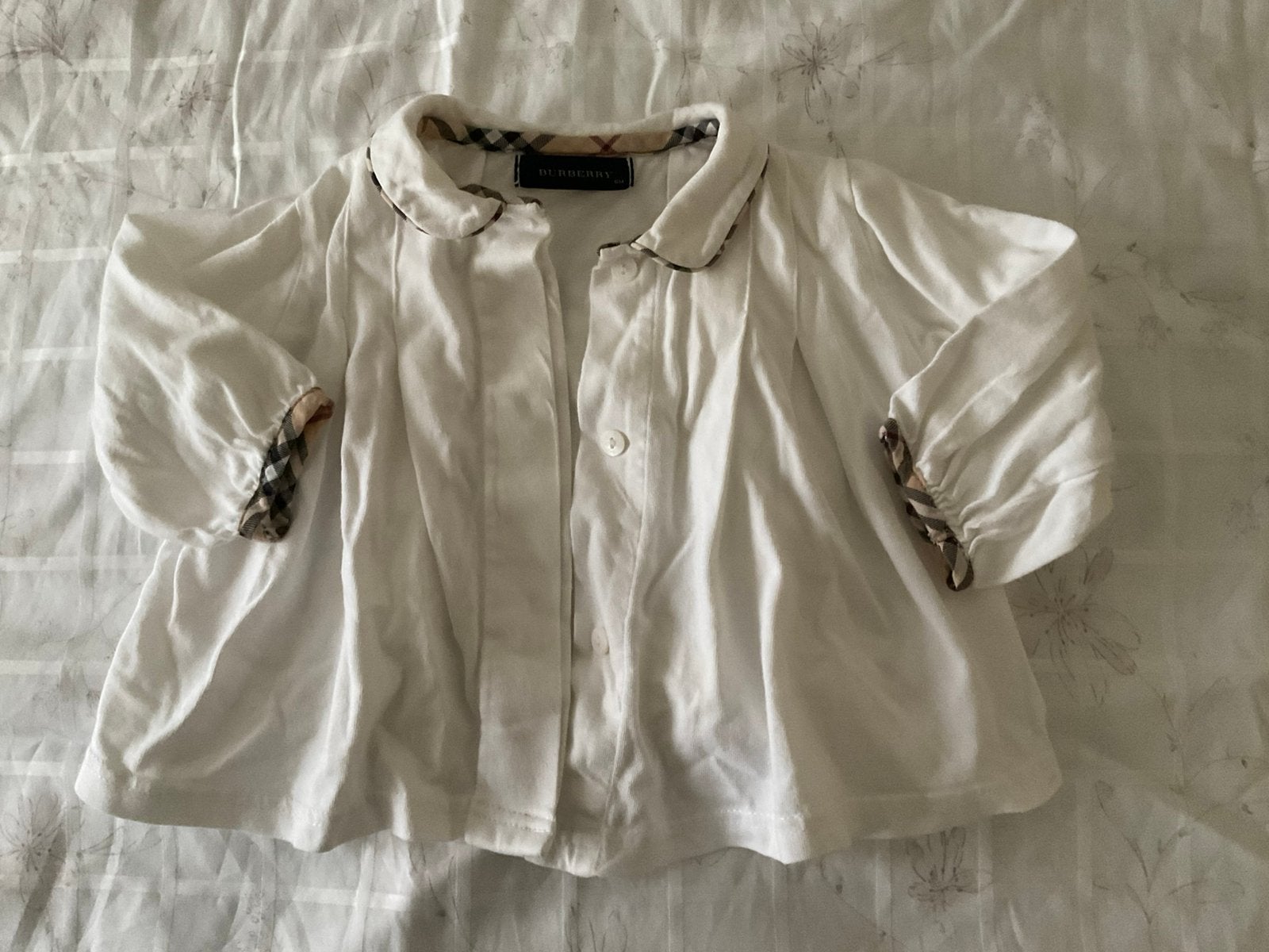 Burberry’s blouse tricot meisje, Verzenden, Zo goed als nieuw, Meisje, Overhemdje of Bloesje