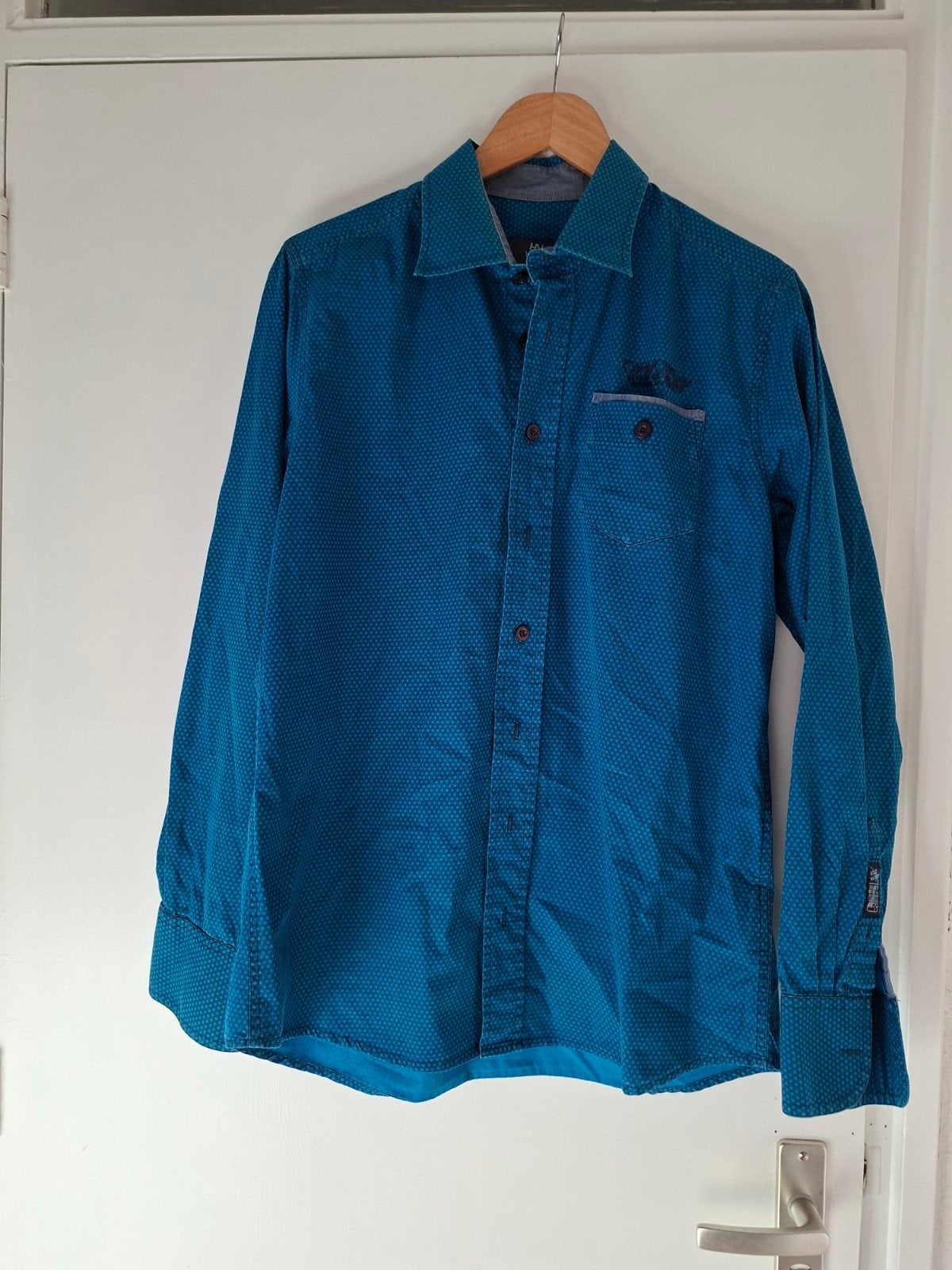 Human Nature Herenoverhemd Maat M Blauw/Groen, Kleding | Heren, Ophalen of Verzenden