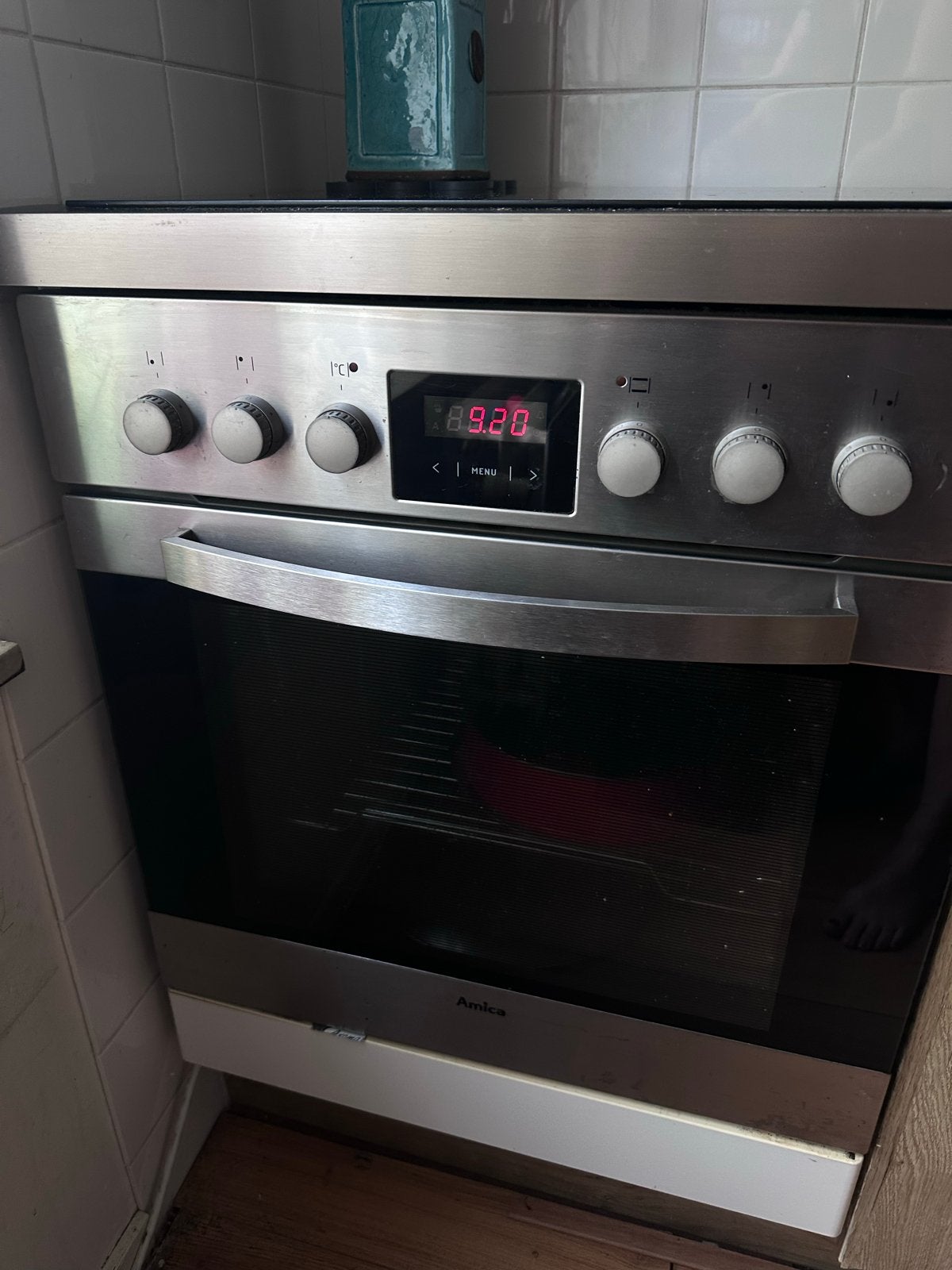 Amica inbouw oven RVS met Keramische Kookplaat en Oven, Witgoed en Apparatuur, Fornuizen, Ophalen, Gebruikt, Keramisch, Grill