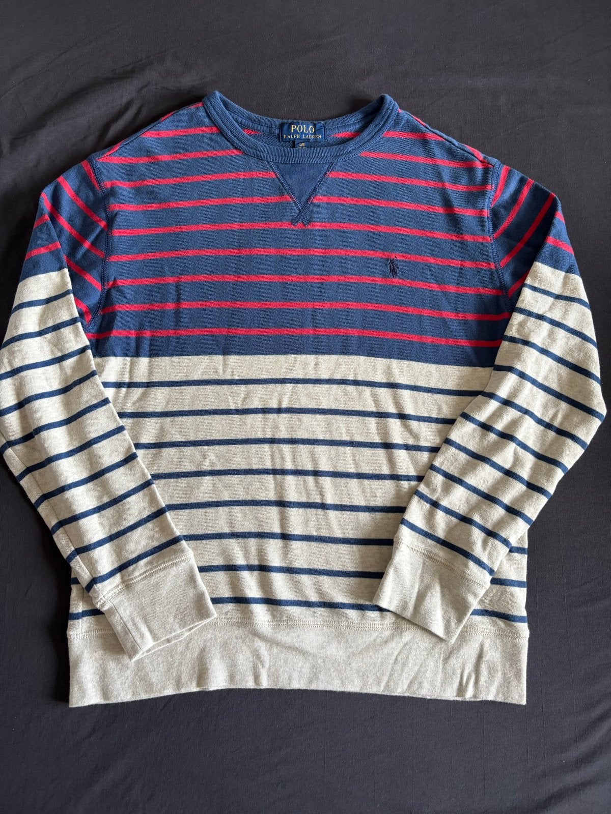Polo Ralph Lauren gestreepte trui - kindermaat L/G (14-16), Ophalen of Verzenden, Zo goed als nieuw