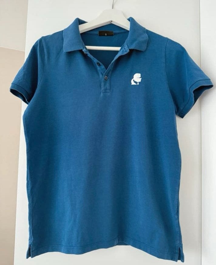 Polo shirt van Karl Lagerfeld maat S, Ophalen of Verzenden, Zo goed als nieuw, Maat 46 (S) of kleiner, Blauw
