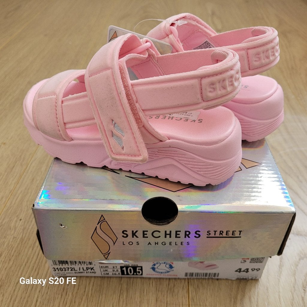 Skechers zo goed als nieuw lichtroze sandalen meisje maat 27, Meisje, Schoenen, Zo goed als nieuw, Skechers