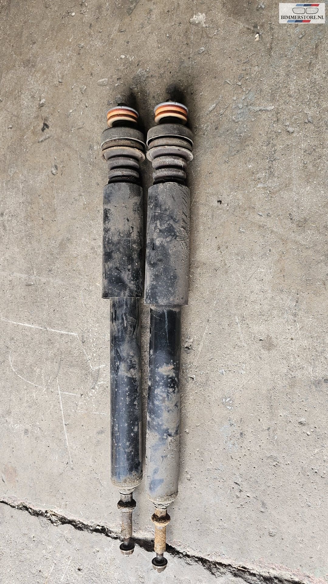 Schokdemper set achterzijde  BMW 1 Serie E81 E82 33526782859, Gebruikt, -, Ophalen of Verzenden, -
