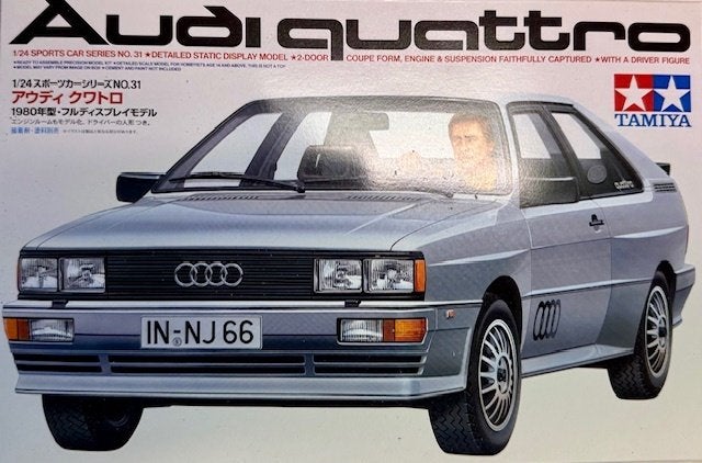 Coelianmodels, Tamiya, 24031, Audi Quattro, 1/24, € 44,99, Auto, Groter dan 1:32, Nieuw, Ophalen of Verzenden