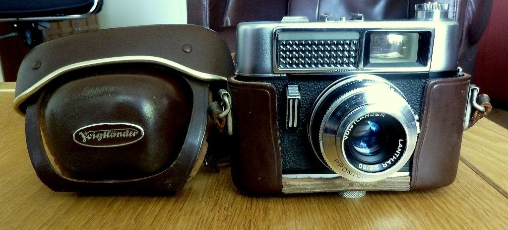 Voigtlander Vito Automatic 1 met Lanthar 2,8 / 50 mm lens, Ophalen of Verzenden, Gebruikt, Overige Merken, Geen optische zoom