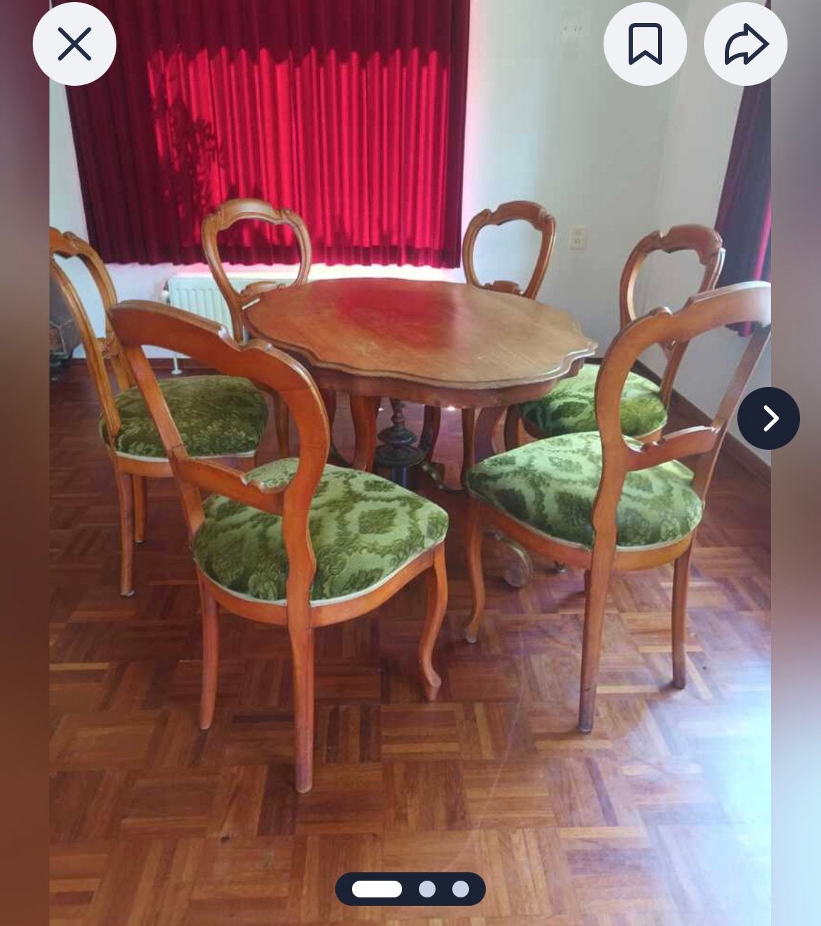 Biedermeier Antieke Eethoek 6 stoelen, Antiek en Kunst, Antiek | Meubels | Tafels, Ophalen