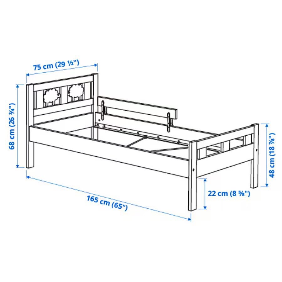 Kinderbed, Ophalen, Eenpersoons, Minder dan 160 cm, Zo goed als nieuw
