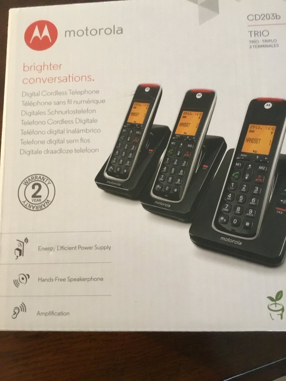 Motorola CD203B Trio DECT-telefoonset - Zo goed als nieuw, Telecommunicatie, Ophalen of Verzenden, Zo goed als nieuw, 3 handsets