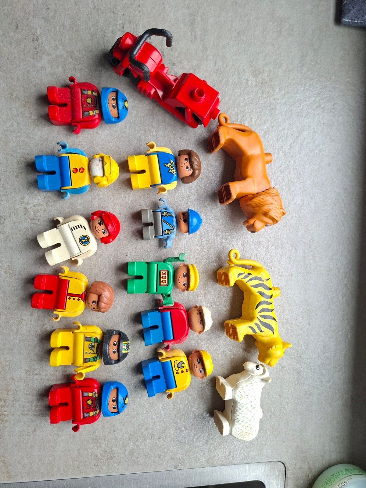 Duplo figuren, dieren en motor, Kinderen en Baby's, Speelgoed | Duplo en Lego, Ophalen, Gebruikt, Minifiguur, Duplo