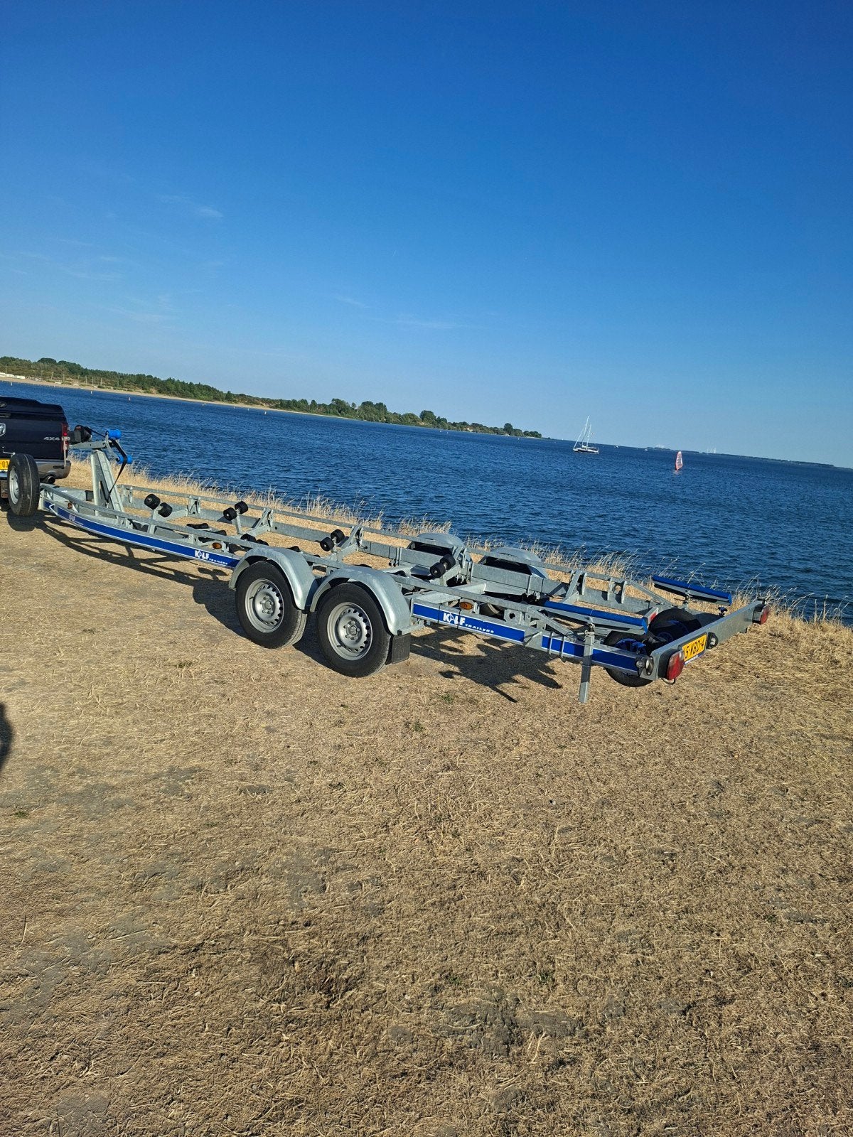 Kalf boottrailer 3500 kg  8.40 meter, 6 tot 9 meter, Ophalen of Verzenden, Zo goed als nieuw, 3000 kg of meer