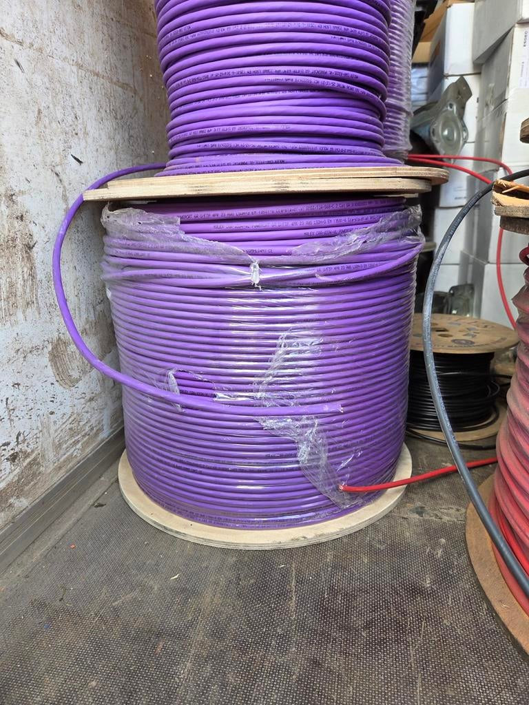 Nieuwe Molex U/FTP PowerCat 6A Kabel - 500m Rol Paars, Ophalen of Verzenden, Nieuw
