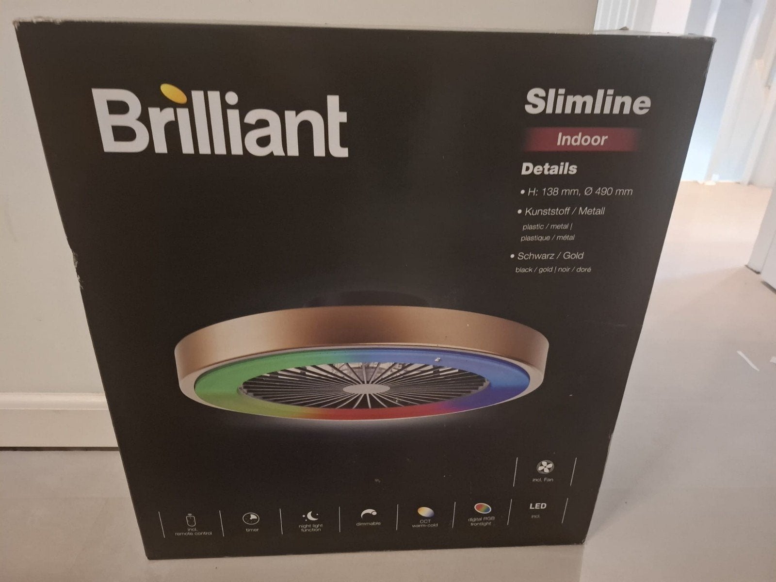 Nieuw plafondventilator en lamp, Ophalen, Nieuw