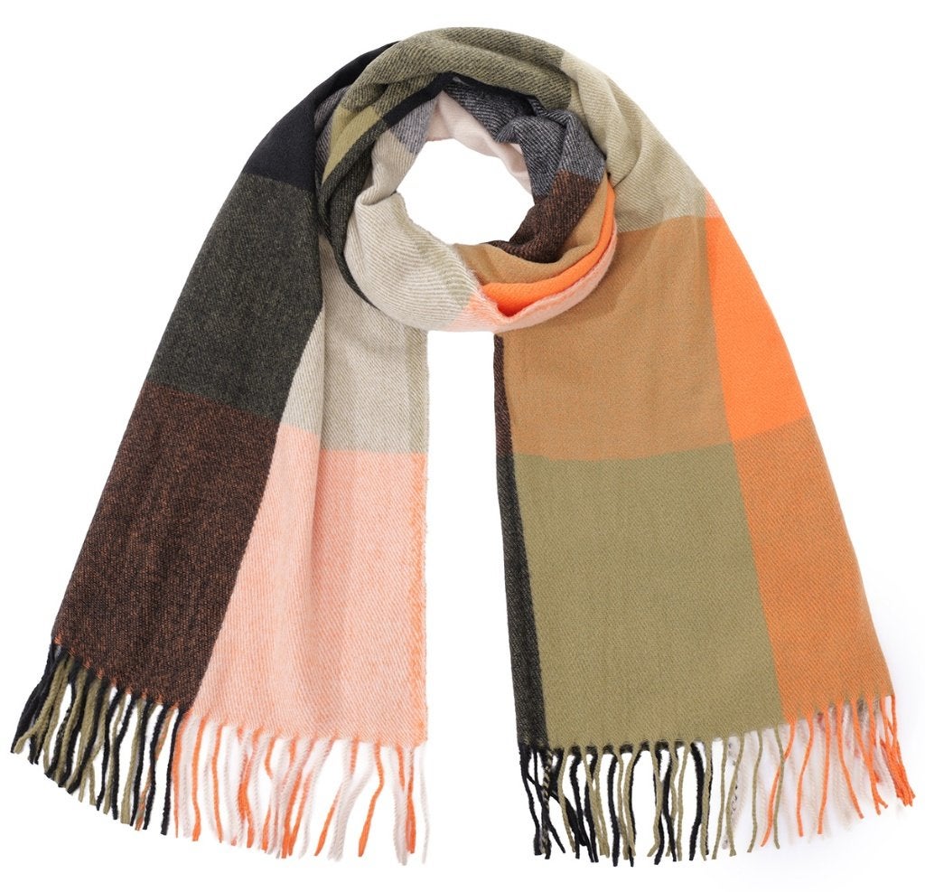 Sjaal zacht geruit multicolor 180 x 70 cm, Kleding | Dames, Ophalen of Verzenden, Nieuw, Maat 46/48 (XL) of groter, Sjaal