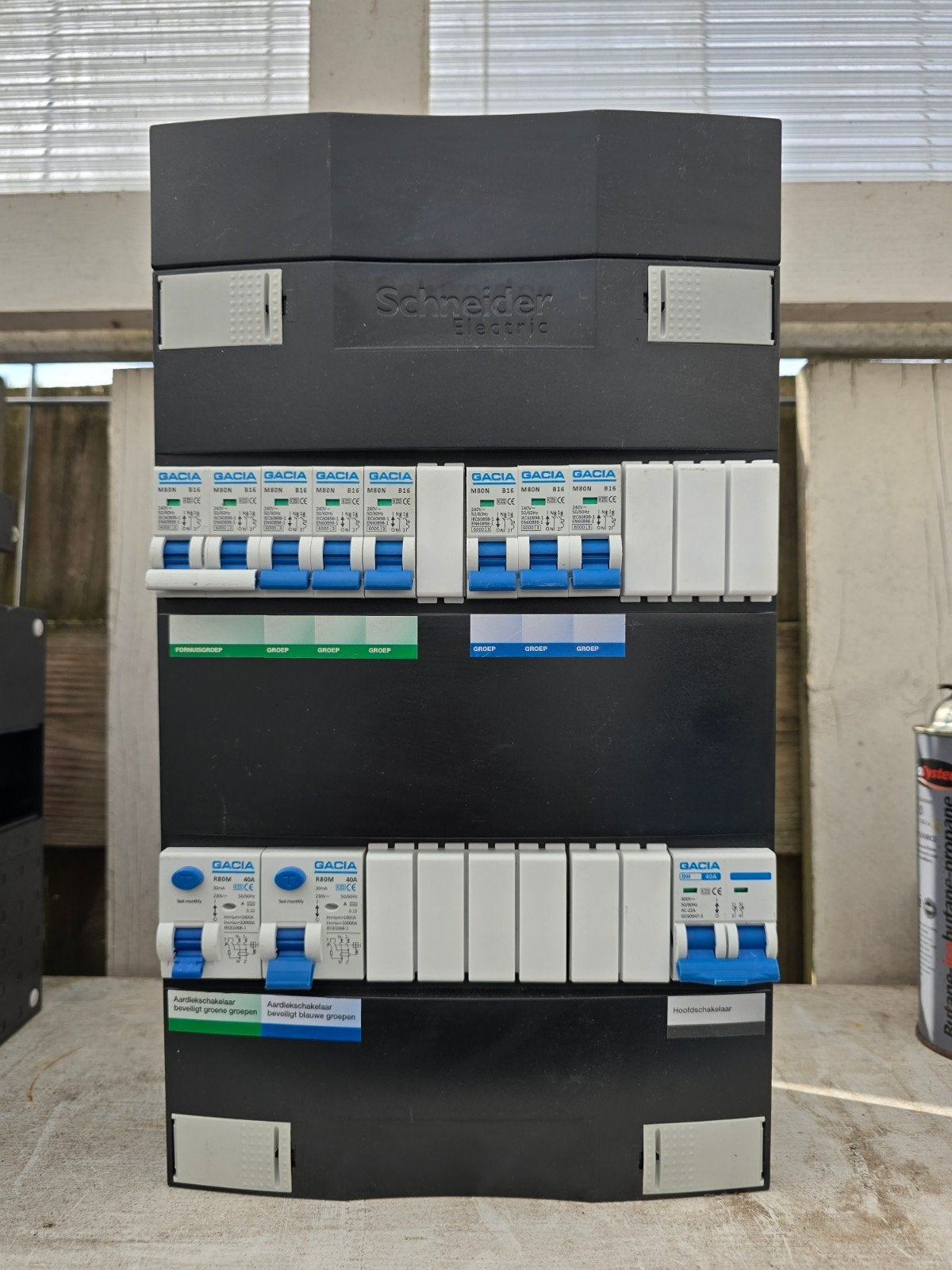 Groepenkast Schneider Electric en Hager, Doe-het-zelf en Verbouw, Elektra en Kabels, Ophalen of Verzenden, Gebruikt, Schneider Electric
