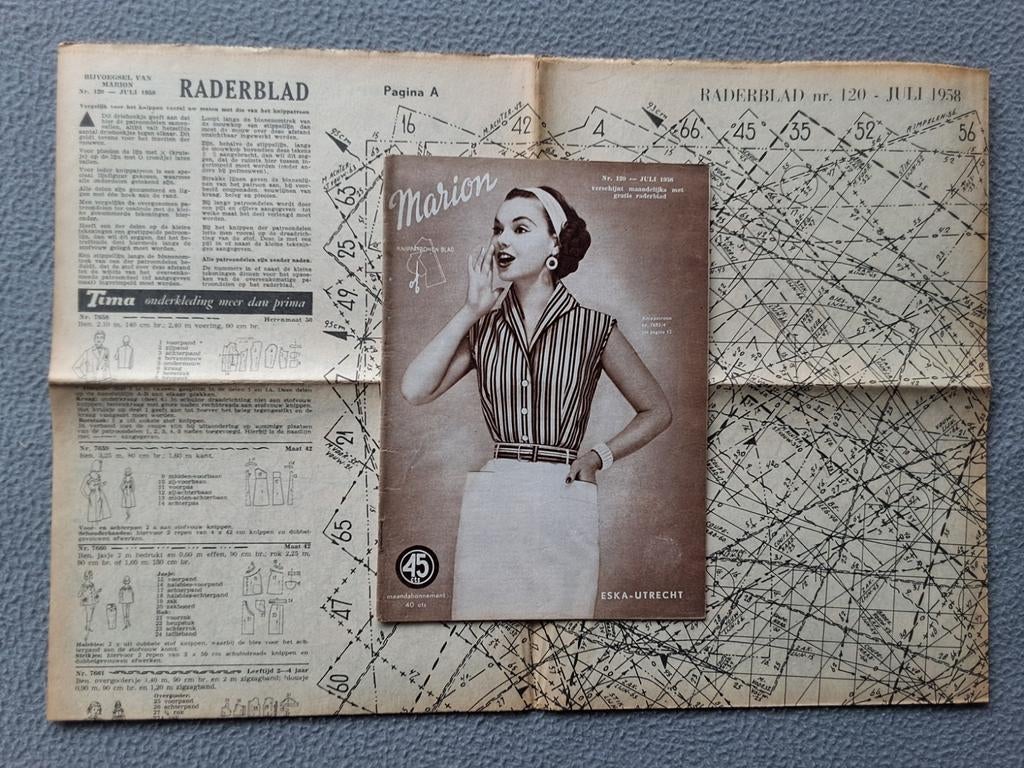 Marion kledingpatronen 1958, Ophalen of Verzenden, Gebruikt, Vrouw, Marion